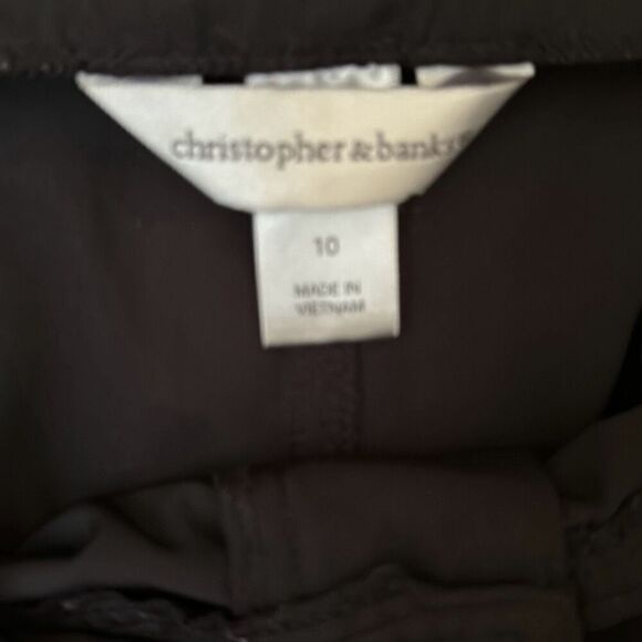 Christopher & Banks Crop Pants, Black, Size 10 - Picture 2 of 6
